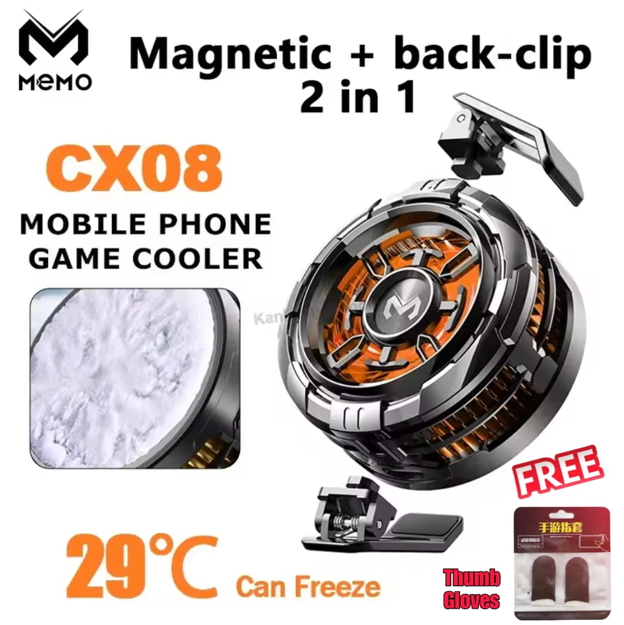 Memo CX07 / CX08 / CX08 Pro Mobile Radiator Cooling Fan For Mobile - 15W Power Freezed Instantly - Heatsink For Mobile - Working Fastly