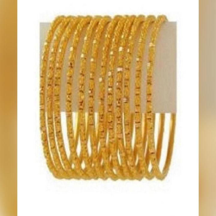 Set of 12 - 18K golden Plated Bangles For Women