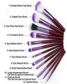 12 Pieces Makeup Brushes Set With Beautiful Purple Pouch. 