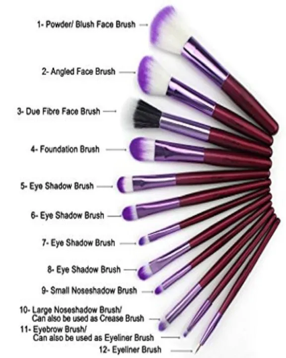 12%20Pieces%20Makeup%20Brushes%20Set%20With%20Beautiful%20Purple%20Pouch%20-%20Image%203