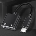 FGDSB 2 in 1 Charging 3.5mm Earphone Jack Audio Cable Type C To 3.5 mm Type-C Audio Splitter Earphone Adapter Adapter. 