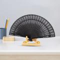 Folding Hand Fan Hollow Carving Chinese Fan Vintage Hand Fans Handmade Fan Crafts For Photo Props Bridal Showers Wedding Guests. 