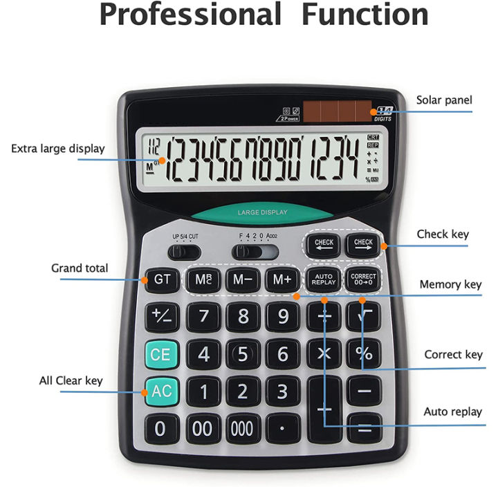 Calculator%20Black%20%20Desktop%20Calculator%2014-bit%20Large%20Display%20Calculator%20for%20Office,%20Business,%20Electronics%20-%20Image%204