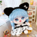 Doll Outfit Eye-catching Doll Black Heart V-neck Suspender Skirt Two Pieces. 