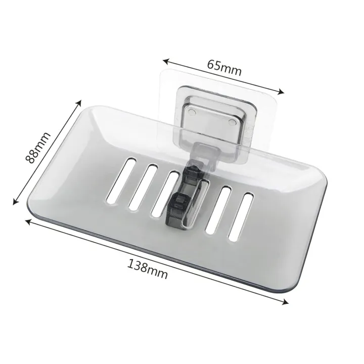 Adhesive Sticker Wall Mounted Waterproof Soap Dish Case Holder for ...