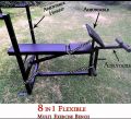 All in 1 Multi Position Flexible Chest Bench Press Incline Decline Bicep Curl Crunches Dumbbells Weight Plates Best Home Gym Workout. 