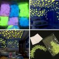 PACK OF 100 3D Glow in The Dark Stars for Ceiling or Wall Stickers - Glowing Wall Decals Stickers Room Decor Kit - Galaxy Glow Star Set and Solar System Decal for Kids Bedroom Decoration. 