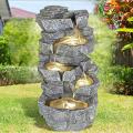 4 layers stone fountain. 