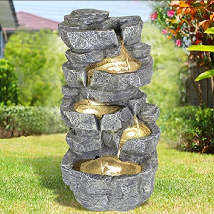 4 layers stone fountain