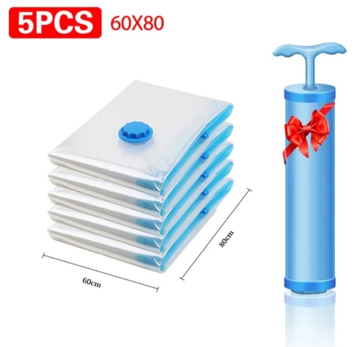 Pump / Vaccum Compression Storage Bags  , Zipper Sealed Vacuum Bag for Travel & Home , Compression Bag for vacuuming by Electric / Manual  Pump / Vacuum Cleaner