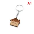 Fashion House Key Chain Wood Keychain Housewarming Gift New Home Key Ring Decor. 