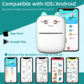 Mini Printer Portable Pocket Thermal Portable Printer Bluetooth Wireless Smart for Photo Picture Office Receipt Label Note QR Code Inkless Printing with iOS Android App. 