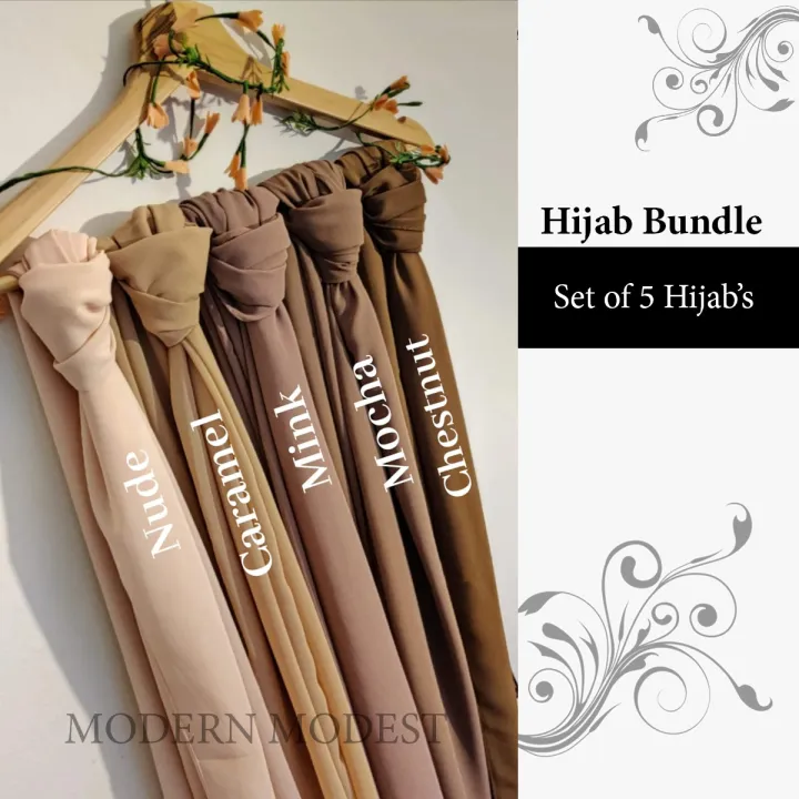 Modern%20Modest%20-%20Chiffon%20Georgette%20Hijab%20Bundle%20for%20Girls/Women%20-%20Image%205