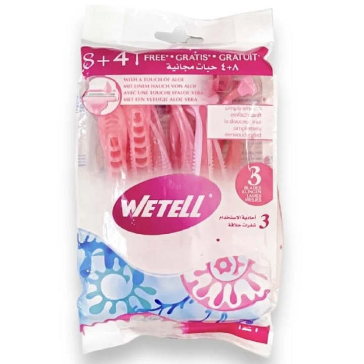 Disposable Razor 4 in 1 Wetell 2 Blade Aloe Strip | Daraz.pk