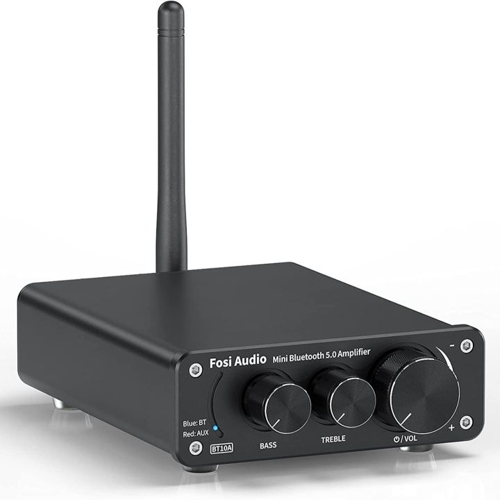 Fosi Audio BT10A Bluetooth 5.0 Stereo Audio Amplifier Receiver 2 Channel Class D Mini Hi-Fi Integrated Amplifier Suitable for Home Speaker 50W x2 TPA3116