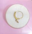 Real 2 Karat Gold Nose Ring with Small White Stone For Women. 