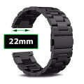 22mm Stainless Steel Loop Band (Solid-80-85 grams) Chain Strap for Samsung Galaxy Watch 3 45mm / 46mm & other watches with Pins 22mm. 