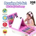 208 Pcs Super Mega Art Set | Drawing & Painting Set | Crayons, Oil Pastel  Supplies For Kids. 