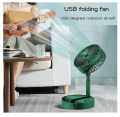 "Portable Rechargeable Table Fan - Foldable and Telescopic with 3 Speed Settings". 