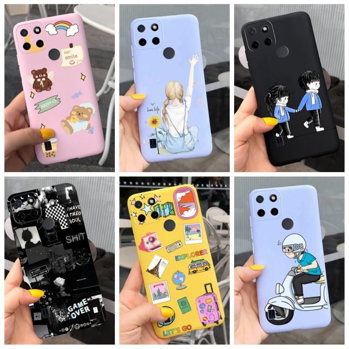 For Realme C21Y Case RMX3261 RMX3263 Fashion Explorer Silicone Phone Covers For Realme C21 RMX3201 C 21 Y RealmeC21Y Soft Fundas