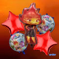 ELEMENTALS 5 PCS FOIL BALLOONS SET l THEME BIRTHDAY PARTY DECORATIONS. 