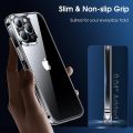 Transparent Silicone Case For iPhone 12 Pro Max, 13 Pro Max, 14 Plus, 14 Clear Soft Transparent Silicon Cover With bumper Without Camera Protection. 