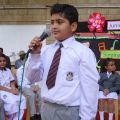 The City School Primary Boys Uniform Elastic Tie Gray & Maroon Lining Uniform Tie. 