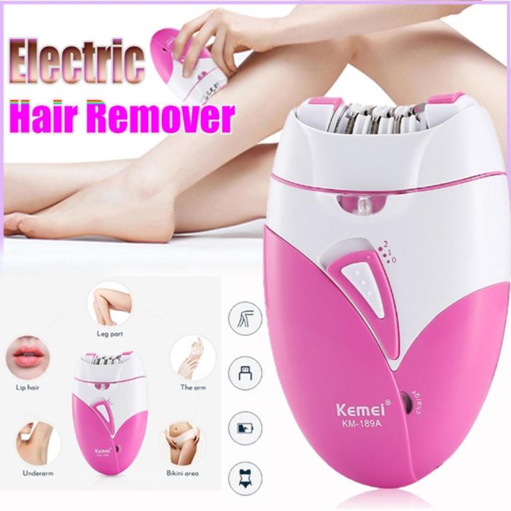 Professional USB Rechargeable Female KM 189A Epilator Women Shaver Hair Removal Daraz.pk