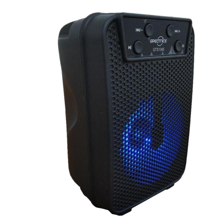 GTS 1345 Portable Rechargeable Wireless Bluetooth Speaker With FM Radio USB & SD Card Supported High Quality Sound & Extra Base