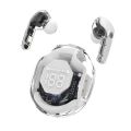 Air 39 TWS Small Ice Cubes Bluetooth Earbuds Headset Wireless Stereo Digital Display Crystal Transparent Case Lightweight & Heavy Bass Boosted. 