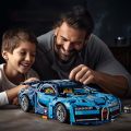 Lego Car 1200Pcs Blue Bugatti Building Blocks High-end gift toys For Boys For Adult. 