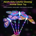Yinhsly Flash Butterflies Stick 3 Modes Multiple Colors Glow Animal Stick Light Toy. 