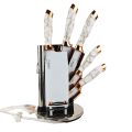 Kitchen Knife Set – 3Cr13 Stainless Steel Blades with Ergonomic Handles – Includes Movable Storage Holder – Durable & Sharp Cutting Tools for Home and Professional Use. 