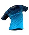 Sports Men Polyester Printed T-Shirt(Blue). 