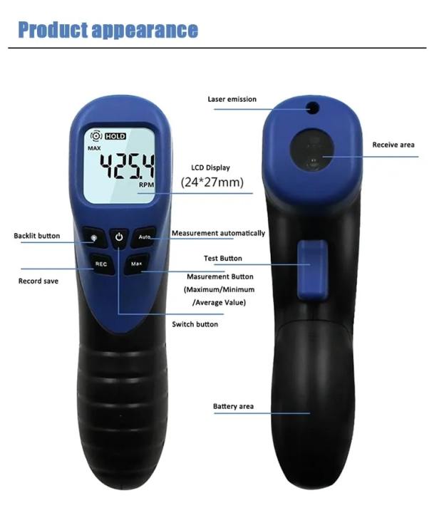 Professional%20Digital%20LCD%20Laser%20Non-Contact%20Tachometer%20Speedometer%20Tach%20Range%202.5-99999RPM%20Motor%20Speed%20Gun%20Style%20Speed%20RPM%20Meter%20-%20Image%203