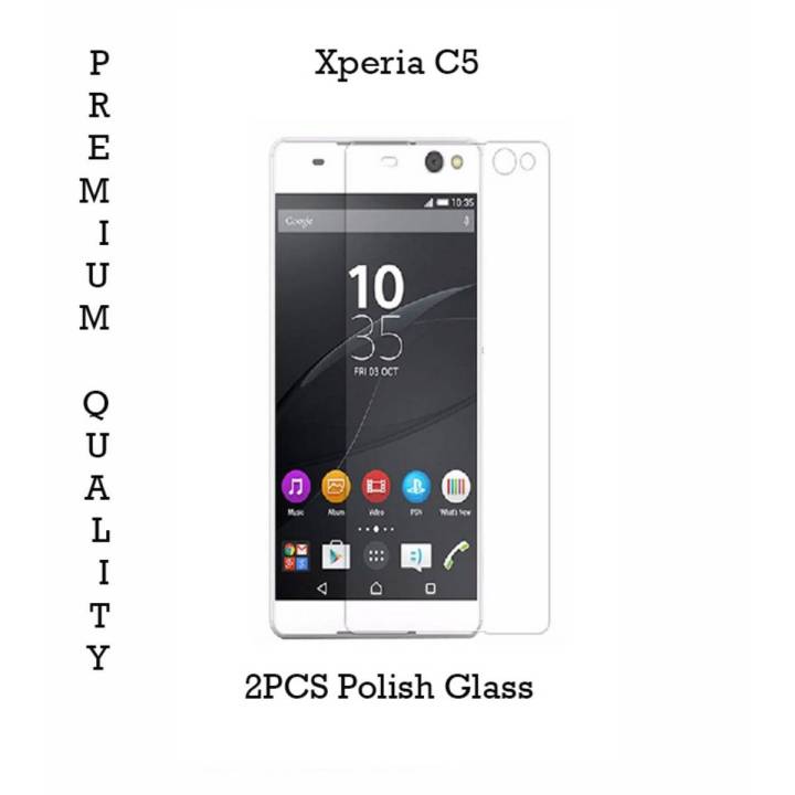2Pcs Sony xperia c5 Tempered Glass Protector For xperia c5