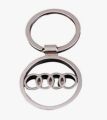 Audi Car Logo key Ring Gift Chrome Plated Metal Key Chain pack of 1. 