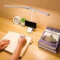 360° Flexible Three Modes Table Lamp Double Head LED Clip lamp LampStudy Reading Light Rechargeable Clamp Desk Light for Bedroom Office Dorm Double Lamp. 