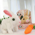 1pc Electronic Plush Rabbit Toys Robot Bunny Walking Jumping Running Animal Shake Ears Cute Electric Pet for Kids Birthday Gifts. 