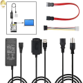 USB 2.0 to SATA/PATA/IDE Adapter Converter Cable for 2.5”/3.5” Hard Drive. 