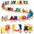ABC Wooden English Alphabet Letter Train For Kids - Wooden Playset For Kids - Toys For Boys. 