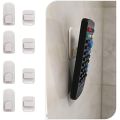 Remote Control Holder Hook Wall Mount Storage Sticky Plastic Hook with Strong Self Adhesive and Hanging Buckle for TV Air Conditioning Remote Control Key Hanger. 