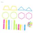 2X 3D Geometric Shape Building Set w/ Box for Kids Mathematics Teaching Aids. 