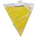 YELLOW POLKA DOT BUNTINGS - PACK OF 10 FLAGS BANNER - YELLOW POLKA DOT FLAGS BANNER. 
