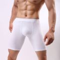 Underpants Underwear Cotton PLUS SIZE Solid Long Leg Briefs Mens Sports Boxer. 
