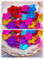50Pcs/Bag 17mm Calabash Flake Sequins Laser Mixed Sequin PVC Paillettes Sewing Wedding Craft Costume DIY Lentejuelas Accessories. 