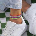 Multicolor Unique Adjustable Iron Chain Anklet Bracelet for Women Summer Beach Thin Chain Ankle Barefoot Y2K Female Foot Jewelry. 