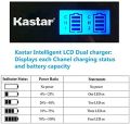 Kastar LCD Dual Charger for NP-FW50 and Sony Alpha 6300 Alpha 6500 ILCE-QX1 Alpha 7 7R 7R II 7S a7R a7S a7R II a5000 a5100 a6000 a6300 NEX-7 DSC-RX10 DSC-RX10 II III 7SM2 ILCE-7R 7S. 