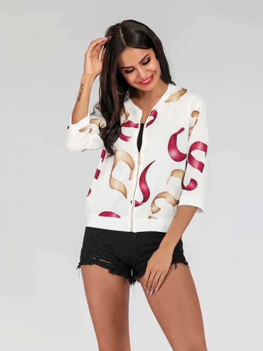 JIM%20NORA%20Women's%20Clthing%20Fashionable%202023%20New%20Simple%20American%20Retro%20Winter%20Long%20Coat%20Woman%20Casual%20Print%20Zipper%20Elegant%20Top%20-%20Image%204