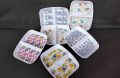 Melamine Rectangular Sauce Dishes small Bowls for Soy Sushi Dipping Appetizer Serving Dish for Sauces Compartment 2 Dish. 